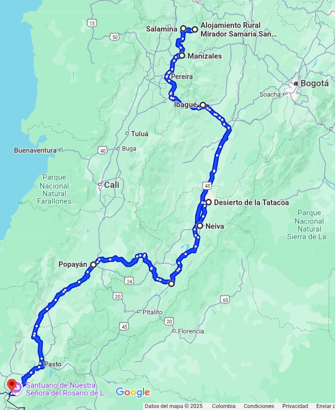 Dies ist die ungefähre Route, welche wir alleine in diesem Post zurückgelegt haben.