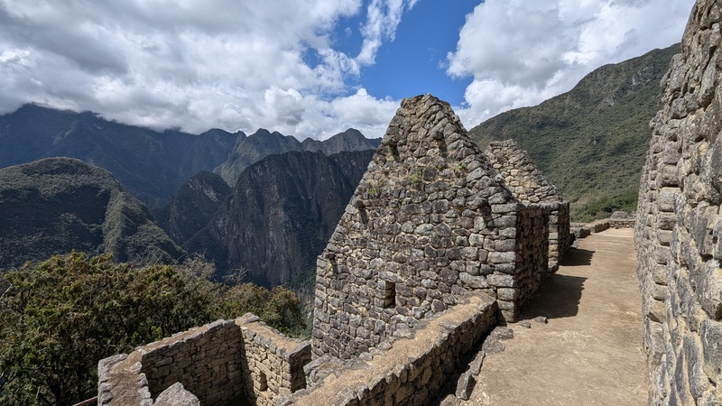 Eines der Häuser in Machu Picchu.