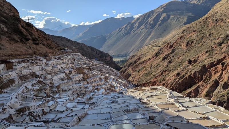 Salzpools in einem kleinen Seitental vom Sacred Valley.